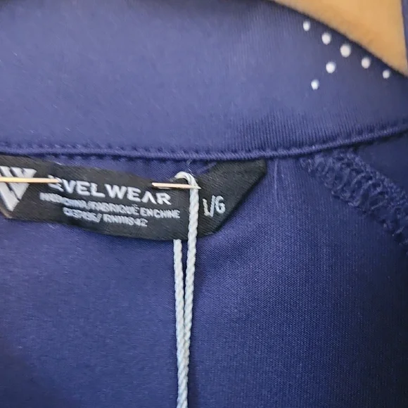 NWT- MEN'S -Elegant Navy Long Sleeve Shirt with Pattern - Picture 2 of 6